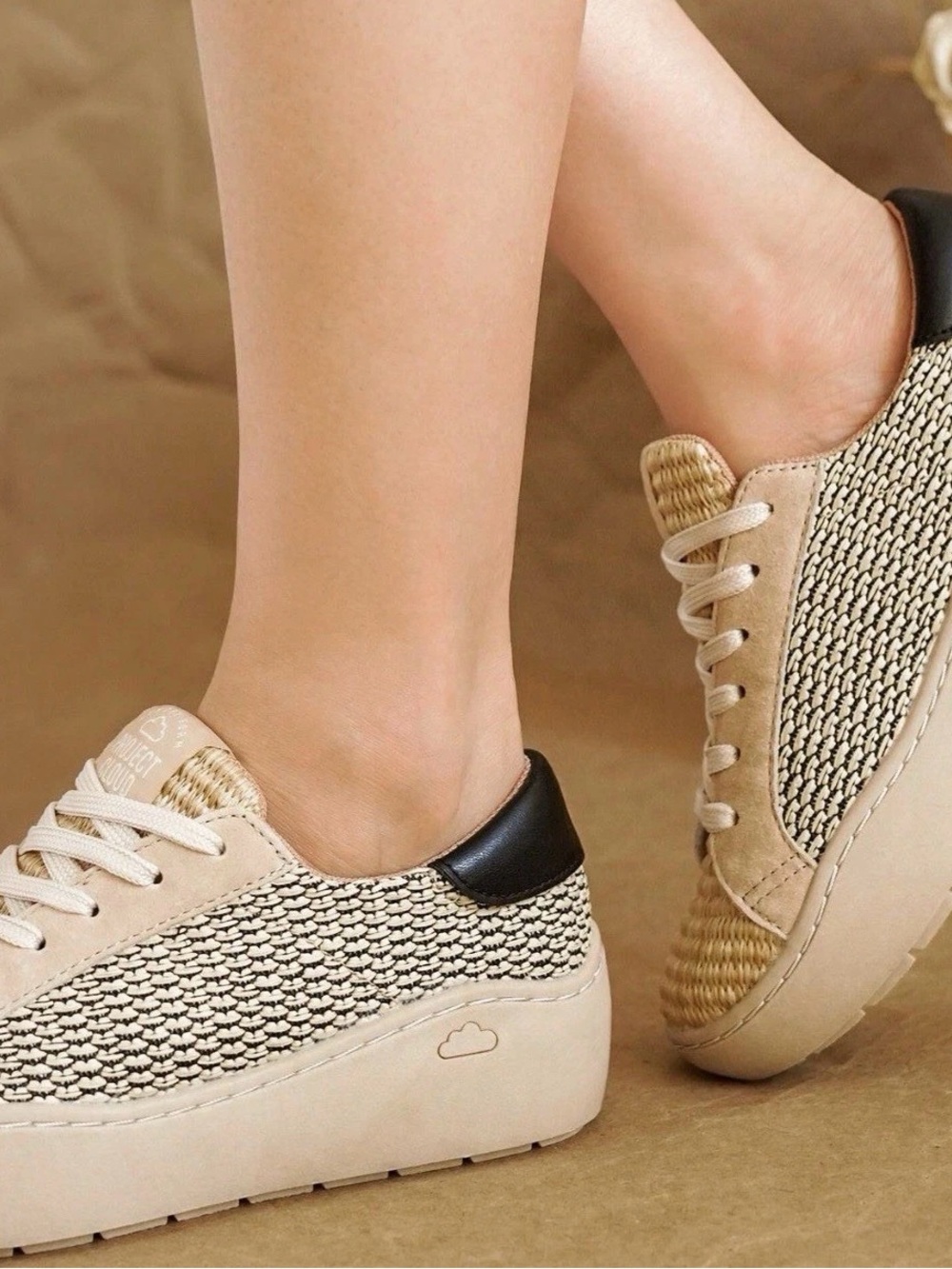 Project Cloud Raffia Women’s Platform Sneakers Women's Shoes Size 7.5 - Picture 4 of 7